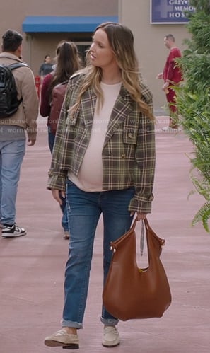 Jo’s green plaid jacket on Greys Anatomy