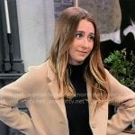 Josslyn’s camel coat on General Hospital