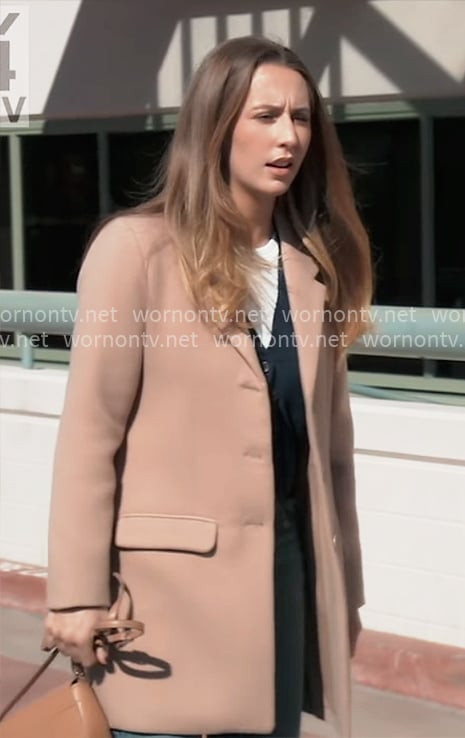 Josslyn's camel coat on General Hospital