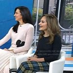 Joy’s blue plaid pants on Today