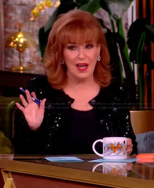 Joy’s black sequin jacket on The View