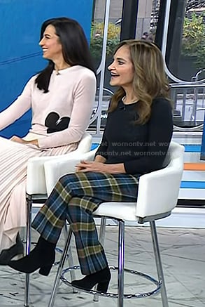 Joy’s blue plaid pants on Today