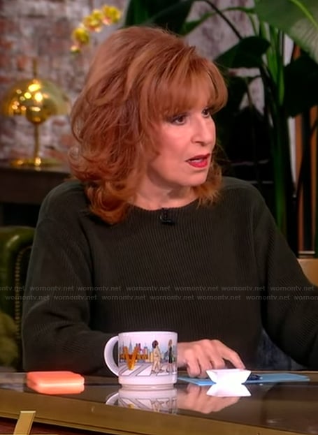 Joy's green ribbed sweater on The View