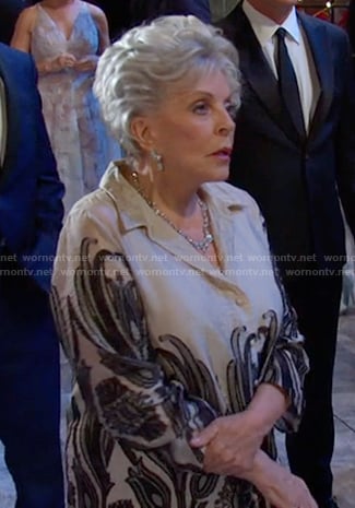 Julie’s smbroidered shirt on Days of our Lives