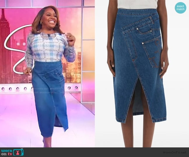 Sherri’s asymmetric denim skirt on Sherri Sherri’s asymmetric denim skirt on Sherri