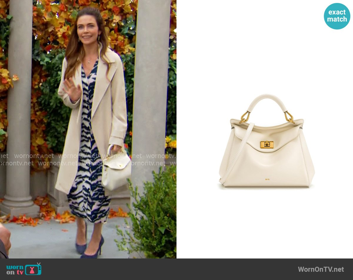 JW Pei Lucia Bag in White worn by Victoria Newman (Amelia Heinle) on The Young and the Restless