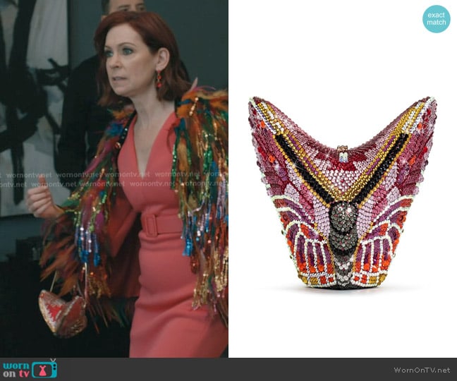JW Pei Paisley Crystal Butterfly Clutch worn by Elsbeth Tascioni (Carrie Preston) on Elsbeth