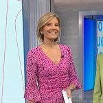Kate's pink floral print ruched dress on NBC News Daily