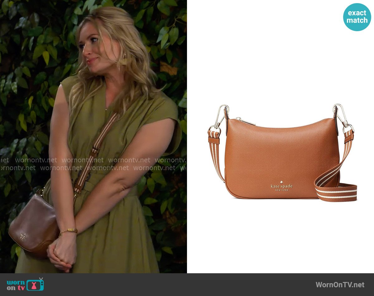 Kate Spade Rosie Leather Shoulder Bag worn by Gemma (Beth Behrs) on The Neighborhood