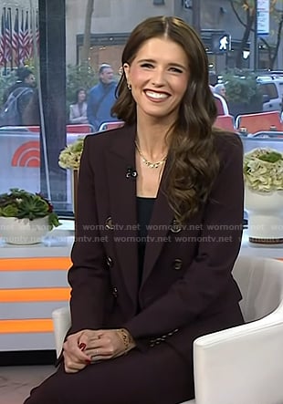 Katherine’s brown blazer and cropped pants on Today