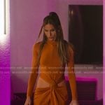 Kaylee’s orange cutout maxi dress on Selling the OC