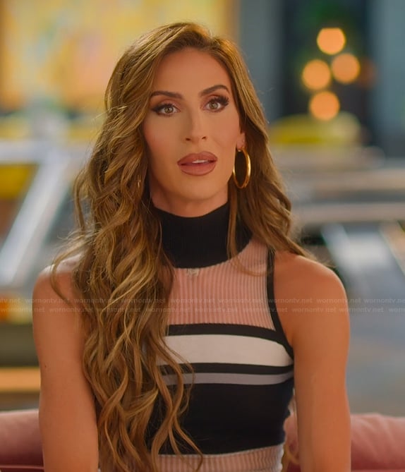 Kaylee striped confessional top on Selling the OC