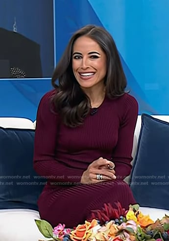 Kaylee's red ribbed dress on Today
