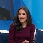 Kaylee’s red ribbed dress on Today