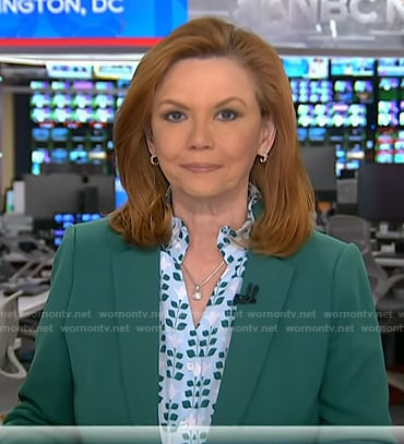 Kelly O’Donnell’s light blue floral top on Today