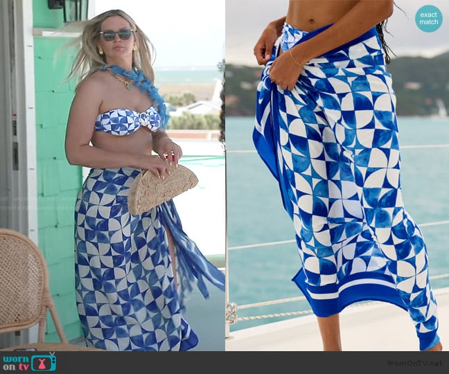 Kenny Flowers The Greece Pareo Sarong worn by Molly O’Connell on Southern Charm