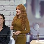 Charlotte Tilbury’s yellow ruched jersey maxi dress on Today