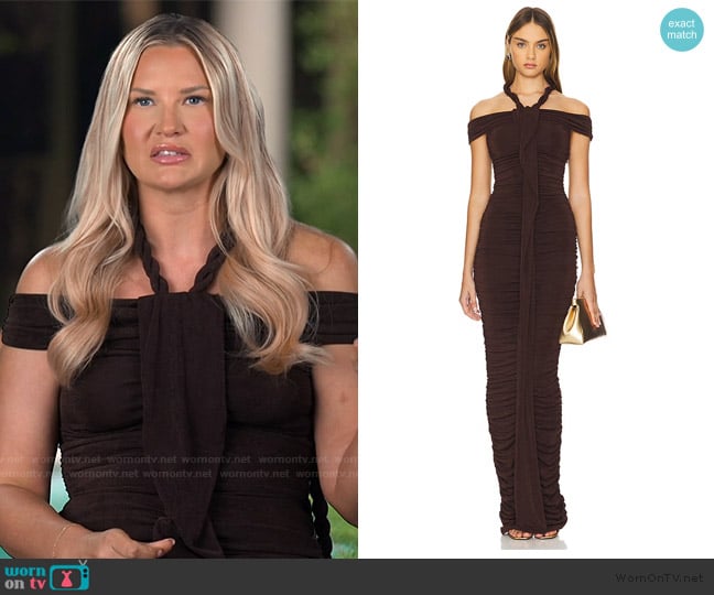 Khanums Textured Slinky Maxi Dress worn by Molly O’Connell on Southern Charm