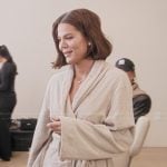 Khloe’s beige teddy robe on The Kardashians