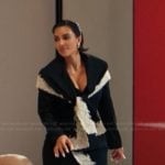 Allura’s black lace trim jacket on Alls Fair