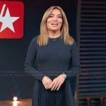 Kit’s mixed media pleated dress on Access Hollywood