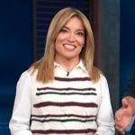 Kit's stripe knit vest on Access Hollywood