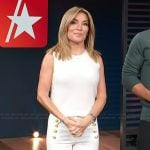 Kit’s white flare pants on Access Hollywood