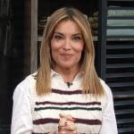 Kit’s stripe knit vest on Access Hollywood