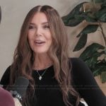 Kris’s black mesh top on The Kardashians