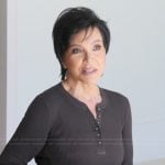 Kris’s gray henley top on The Kardashians