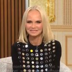 Kristin Chenoweth’s black mirror dot sweater on CBS Mornings