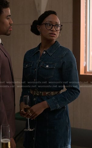 Kristin's denim dress on Reasonable Doubt