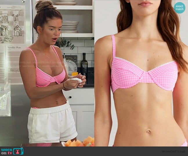 Salley pink bikini top on Southern Charm