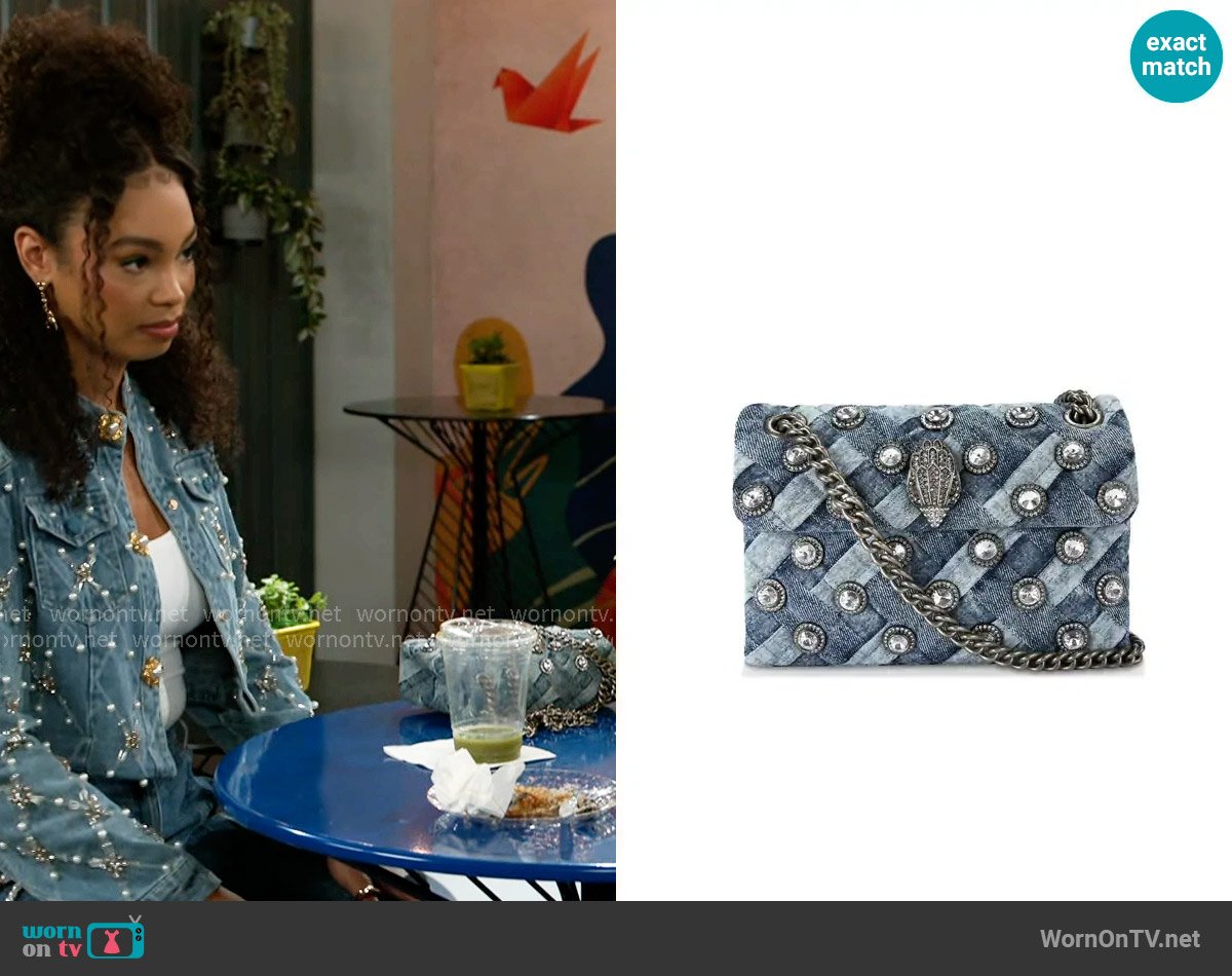 Kurt Geiger Kensington Leather Mini Crossbody Bag worn by Chelsea Hamilton (RhonniRose Mantilla) on Beyond the Gates