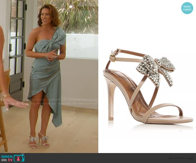 Kurt Geiger London Bromley Crystal Bow High Heel Sandals worn by Polly Brindle (Polly Brindle) on Selling the OC