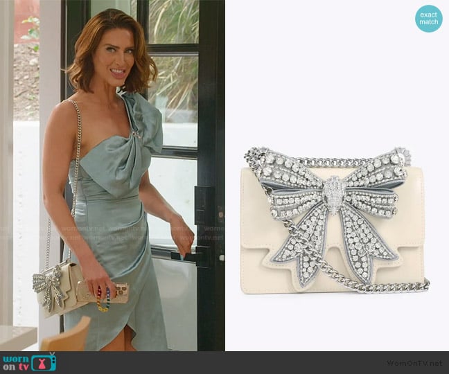 Kurt Geiger London Small shoreditch bow bag worn by Polly Brindle (Polly Brindle) on Selling the OC