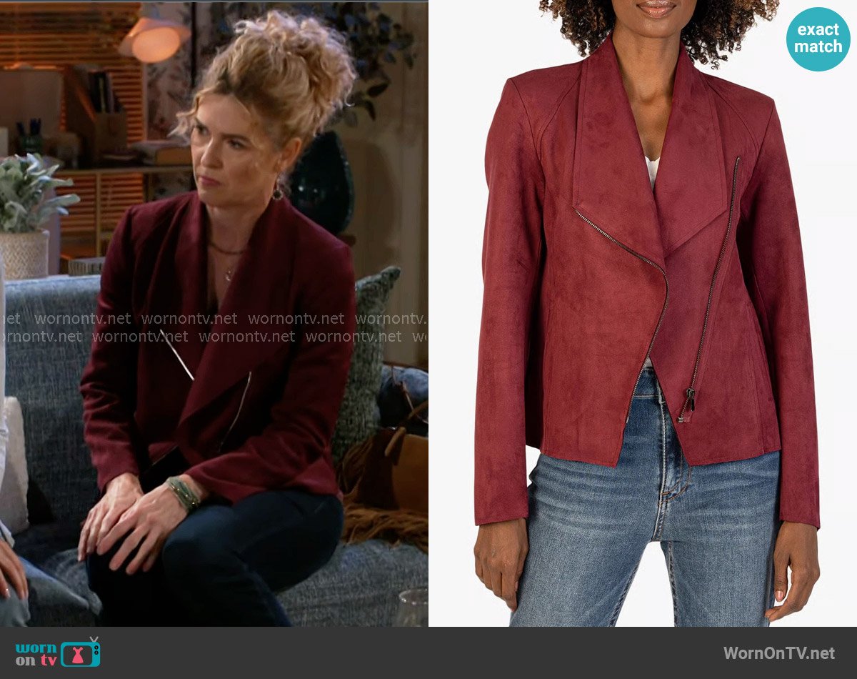 Kut from the Kloth Carina Jacket worn by Jan Morgan (Jerri Tubbs) on Beyond the Gates