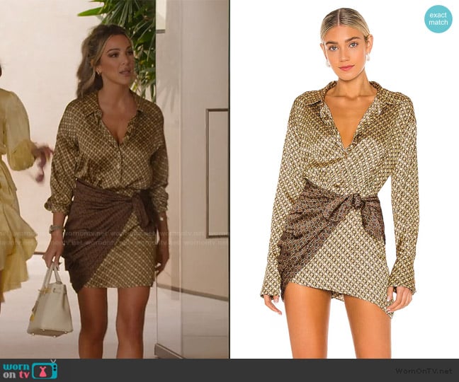 L'Academie The Kamille Mini Dress worn by Alex Halll (Alex Hall) on Selling the OC