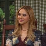 Holly’s floral lace-trim dress on Days of our Lives