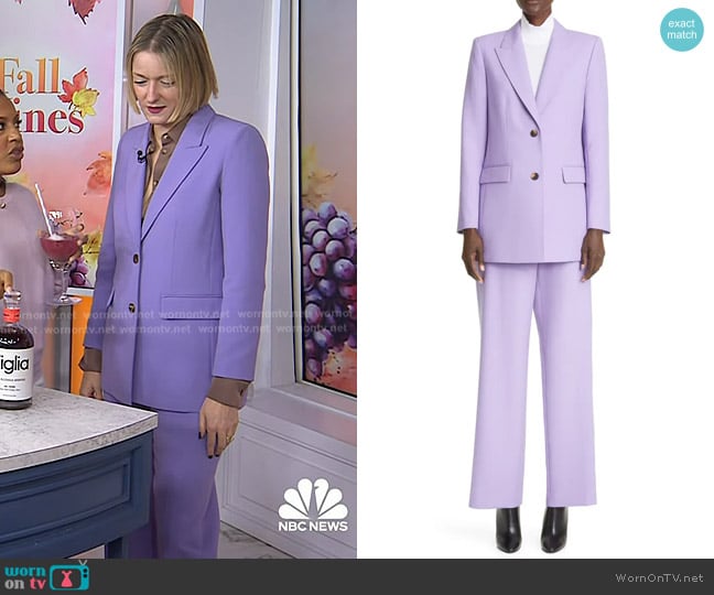 Lafayette 148 NY Longline Wool & Silk Blazer and Pants worn by Vanessa Price on Today
