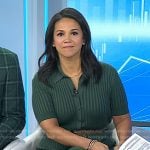 Laura’s green ribbed knit dress on Today