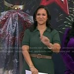 Laura’s green ribbed knit dress on Today