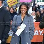 Laura’s grey embellished coat on Today