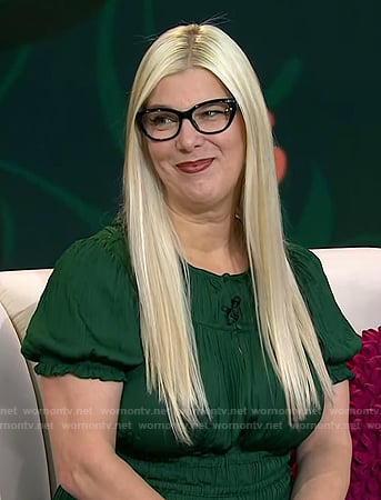 Laura Lynne Jackson’s green smocked midi dress on Today