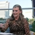 Lauren Herbert's leopard print mesh dress on E! News