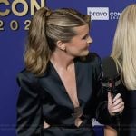 Lauren Herbert’s black plunging mini dress on Access Hollywood