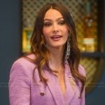 Sandra’s purple tweed blazer on Selling Sunset