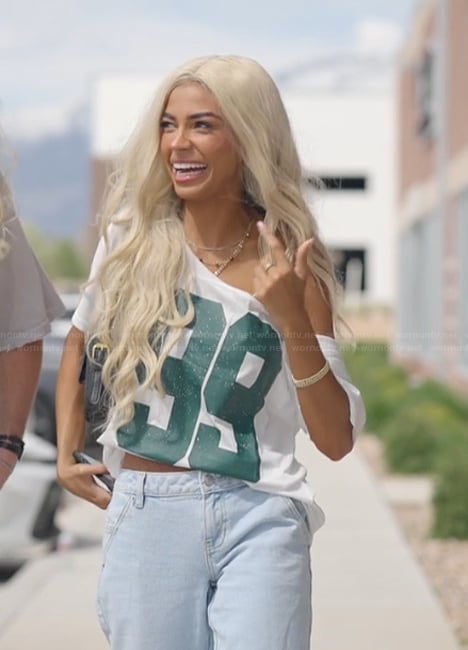 Layla’s 99 print jersey on The Secret Lives of Mormon Wives