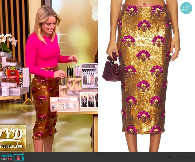 Le Superbe Desert Flower Liza Skirt worn by Sara Haines on The View