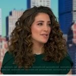 Leah Croll's green cap sleeve dress on Good Morning America